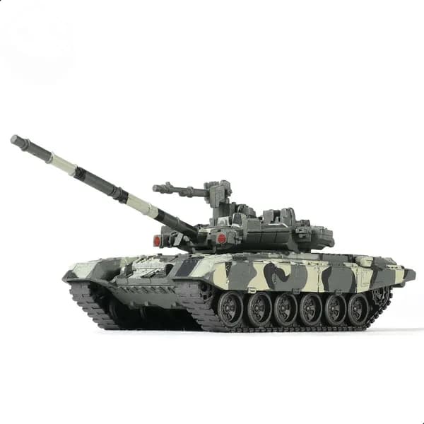 Наборы для быстрой сборки модели военного танка Т-90 масштаба 1/72 от SEBUNAS. Российский бронетранспортер Т-90. Модель основного боевого танка. Подарок для взрослых и детей (12 шт.)