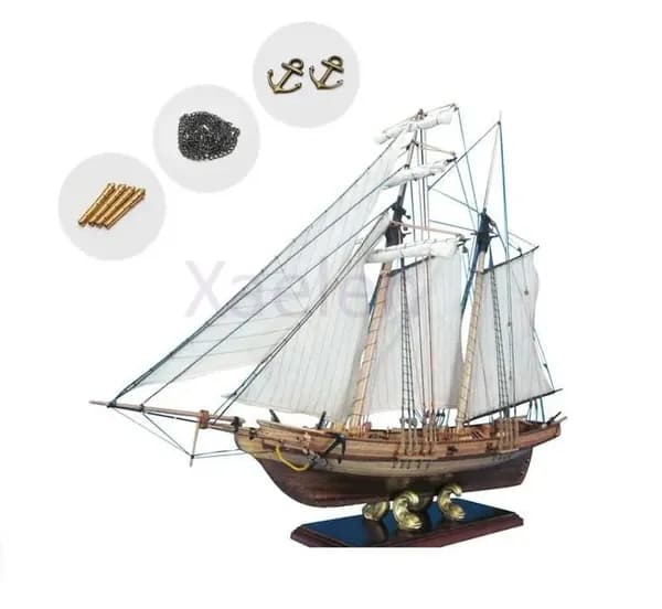 XINGGANG деревянная собранная модель парусника, DIY западная модель парусника, игрушка