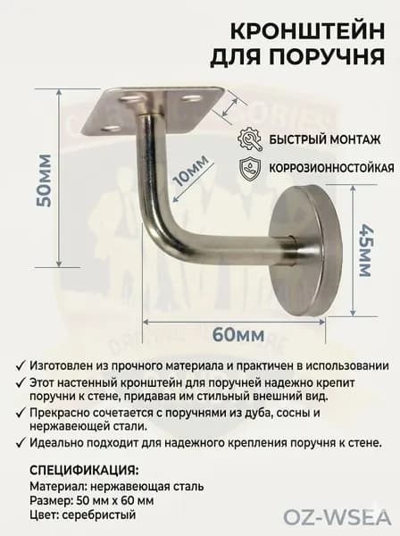 Кронштейны для лестничных перил