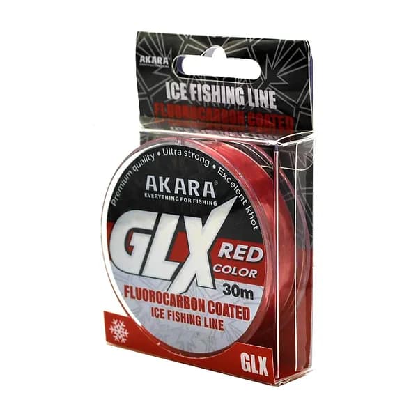 Леска Akara GLX Fluo Coated ICE Red 30м 0.14мм