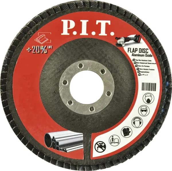 Круг лепестковый шлифовальный P.I.T. 125x22,2 мм, A80 (APLS01-12580)