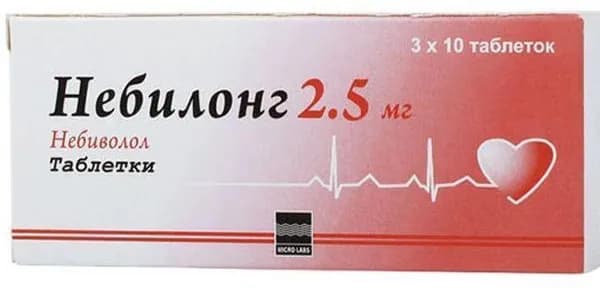 Небилонг, таблетки 2.5 мг, 30 шт.