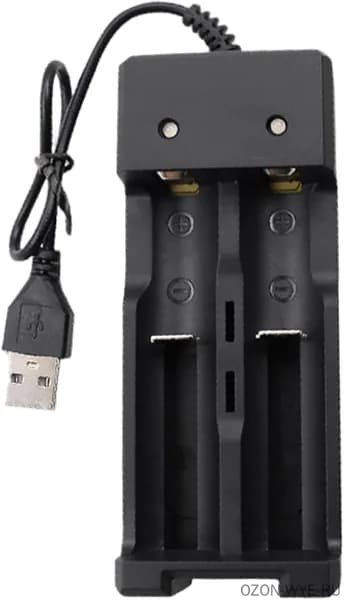 Зарядное устройство для аккумуляторов: двухслотовая USB-зарядная станция с быстрой безопасной зарядкой и защитой от перезаряда для дома, офиса и путешествий