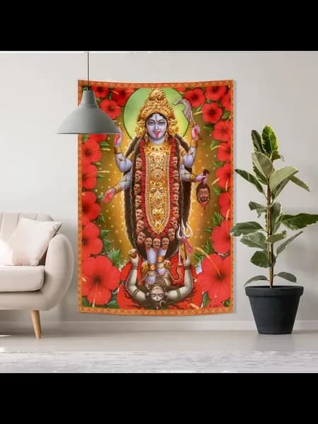 Гобелен Maa Kali 3x5ft 90CMx150CM, армейский