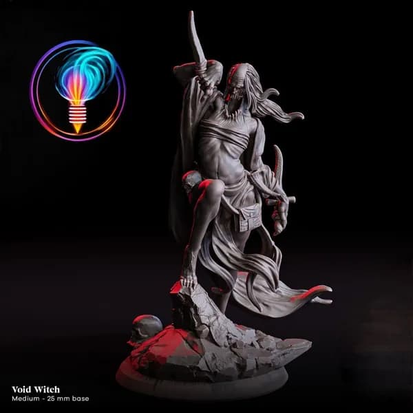 Фигурки для настольных игр, Ведьма бездны, ДнД, Dangeon and Dragons, sci-fi, pathfinder. база 25mm
