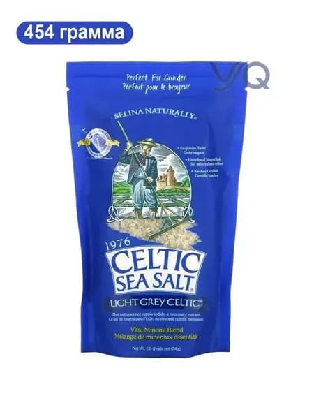 Celtic Sea Salt, Light Grey Celtic, Кельтская соль / смесь основных минералов, серый, 454 гр, средний помол