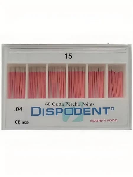Штифты гуттаперчевые 04 №15, 60шт (Dispodent)