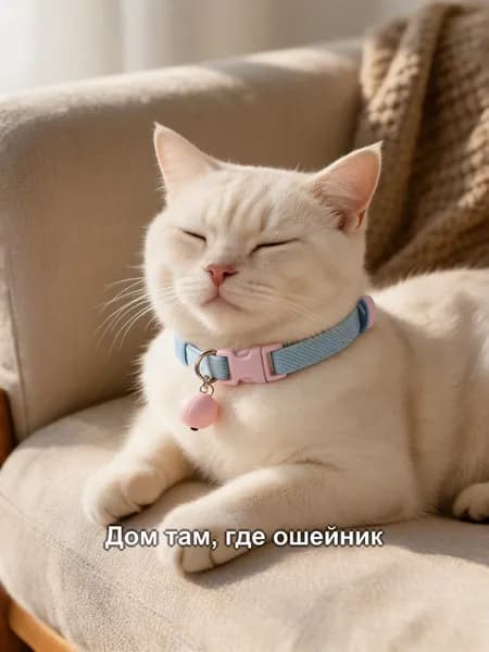 Ошейник эластичный для кошек и собак, голубой