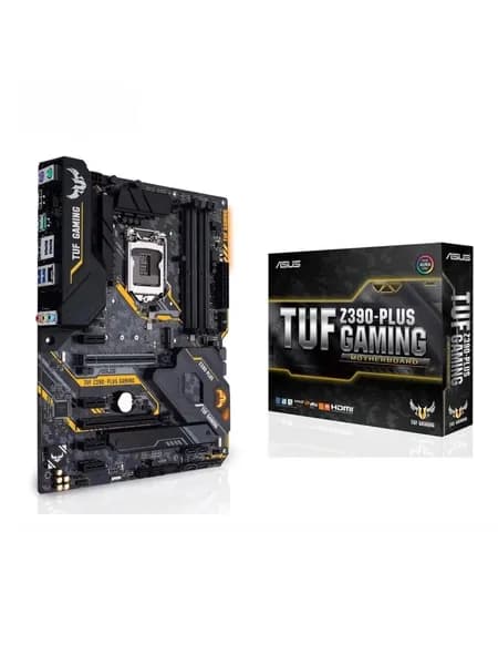 ASUS Системный блок TUF Z390-PLUS GAMING(WI-FI)), TUF Z390-PLUS GAMING(WI-FI), черный матовый, черно-серый