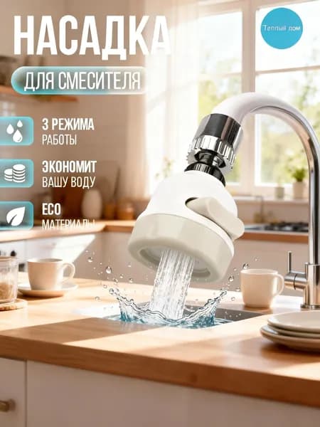 Универсальный фильтр насадка на кран для кухни, с антибрызговой лейкой, очистка воды, простой монтаж M0