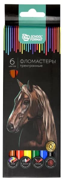 Schoolformat Набор фломастеров, 6 шт.
