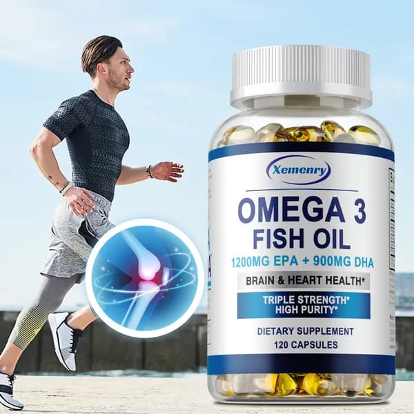 Добавка Xemenry High-Purity Deep-Sea Fish Oil Supplement разработана для поддержания здоровья мозга, сердца, суставов и глаз.
