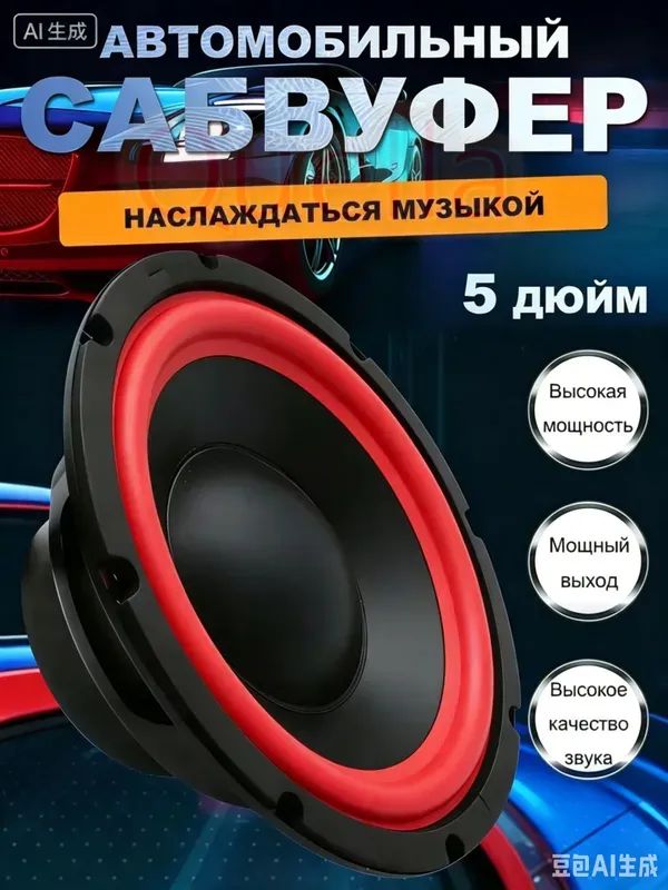 Сабвуфер автомобильный, 13 см (5 дюйм.)
