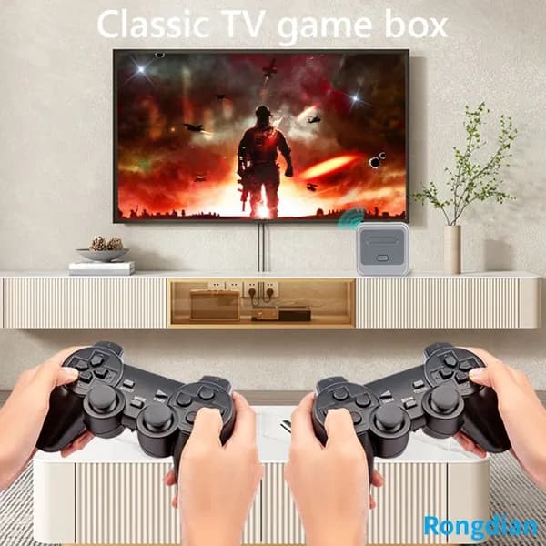 Многопользовательская игровая система Super Console X Pro с поддержкой 5 игроков и беспроводными контроллерами