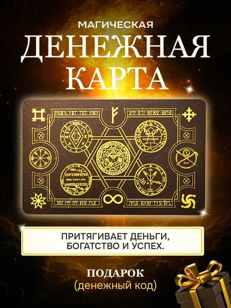 Денежная Карта. Оберег, Амулет, Талисман-золотой