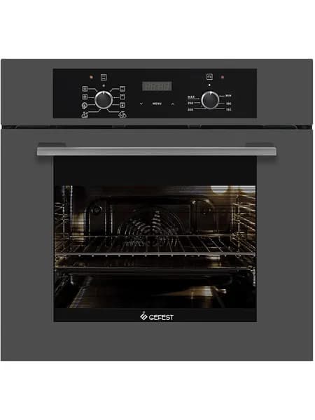 Духовой шкаф электрический Gefest ЭДВ ДА 622-02 K56S, 55 л, 3285 Вт, 8 режимов, гриль, конвекция, телескопические направляющие, доводчик дверцы, серый