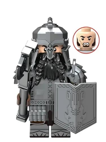 Фигурка Lord of the Rings Воин Гном Совместима с Lego Конструктор для мальчиков Фэнтезийная