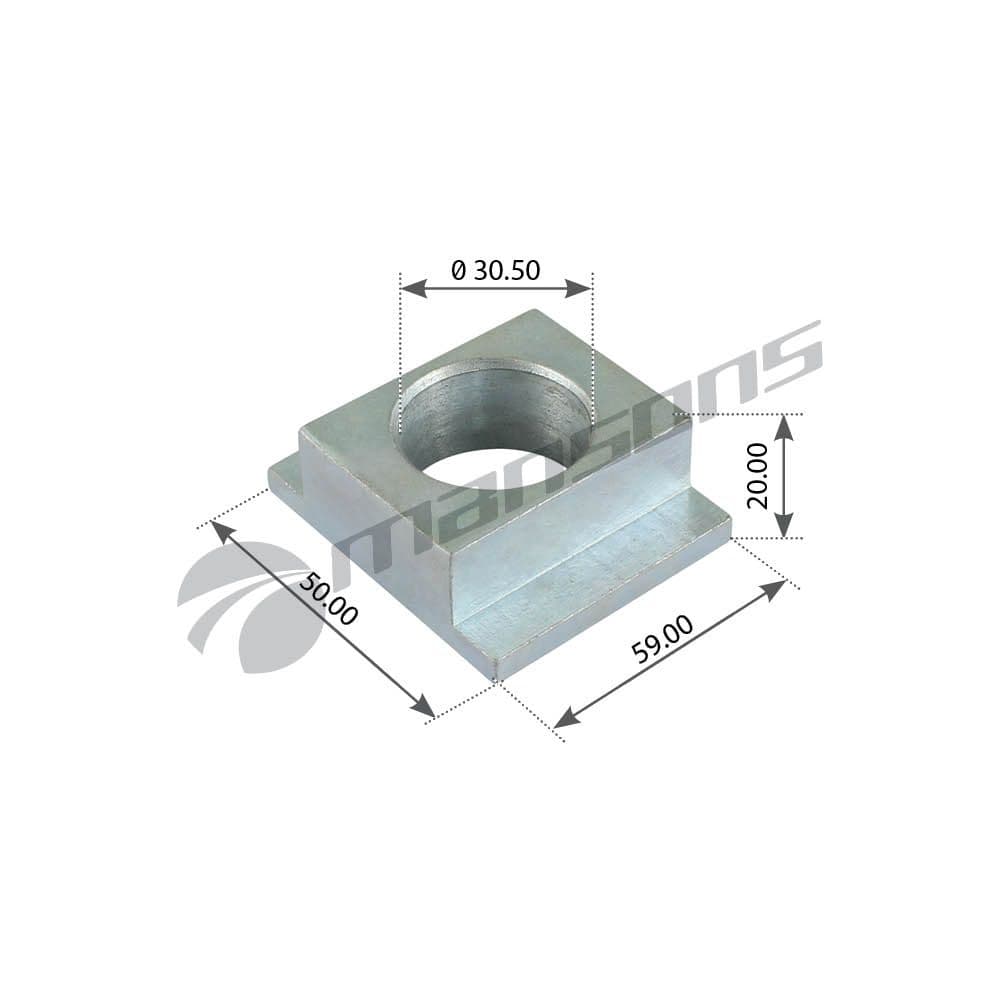 Втулка полурессоры приварная квадратная d 30 50x58x20 bpw MANSONS 300100