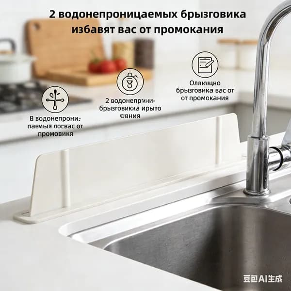 Удерживающая пластина для раковины позволяет больше не беспокоиться о намокании столешницы.