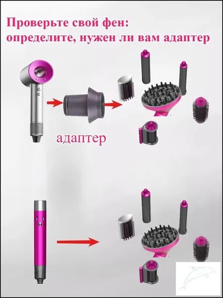 (без разъемов)40mm Магнитная насадка на фен стайлер для волос