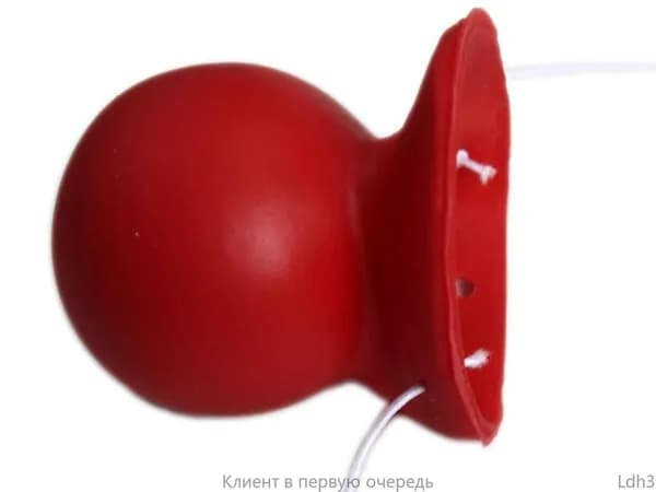 Нос клоуна резиновый красный с пищалкой