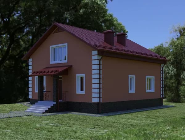 Проект двухэтажного дома 180м2 из газобетонных блоков