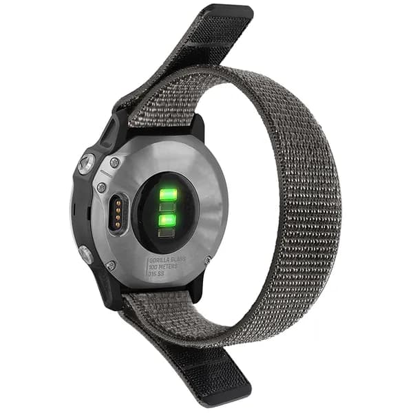 Нейлоновый ремешок 20 мм для умных часов Garmin Fenix 7S с застёжкой-липучкой