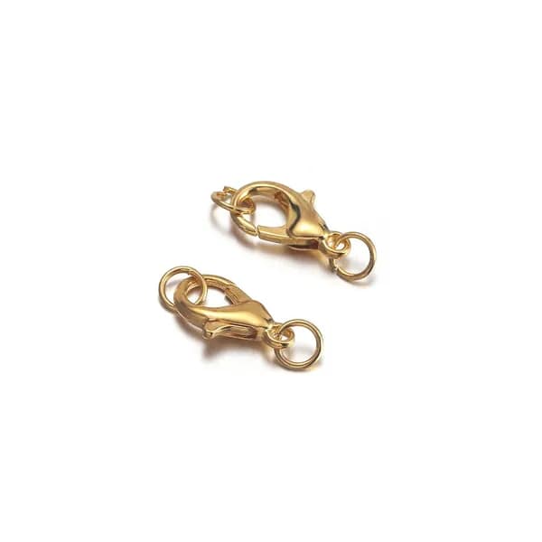 Застежка-лобстер 10x5mm 50 шт , соединительное кольцо 5mm 100 шт, фурнитура для бижутерии.