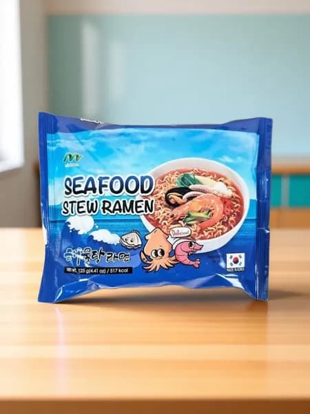 Лапша быстрого приготовления MIGAWON со вкусом морепродуктов, 125 гр, Migawon Co, Korea