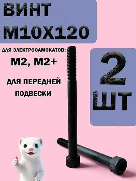 Винты (болты) вилки для электросамоката Kugoo M2 особо прочные 12.9 м10х120 (2 шт)