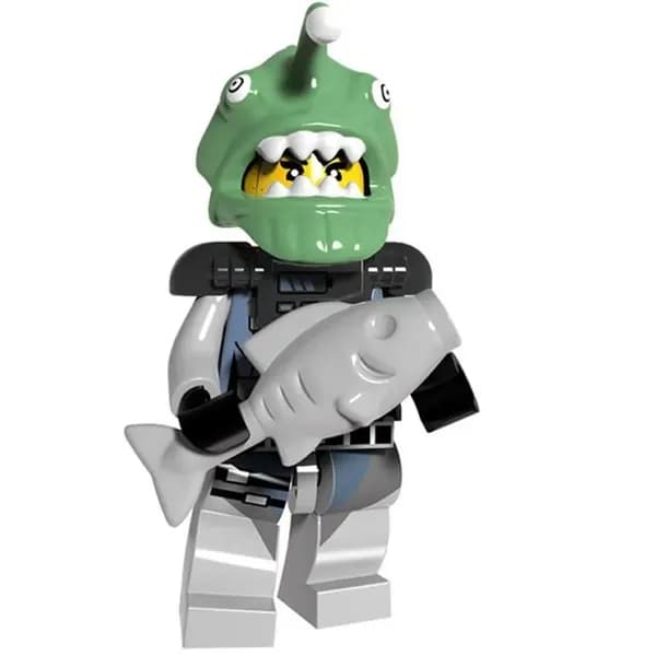 Конструктор совместим с Лего: Фигурка-строительная Ninjago Рыболов из Армии Акул, для мальчиков, подарок