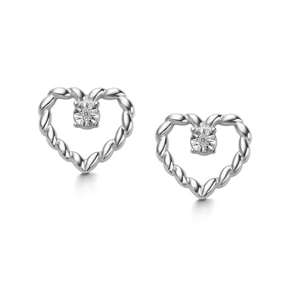 Серебряные серьги DIAMANT-ONLINE с бриллиантом 925 пробы