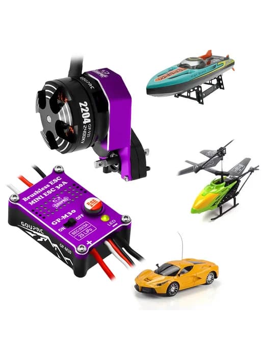 Мотор бесщеточный 2204 2400KV с трансмиссией и ESC 30A для S