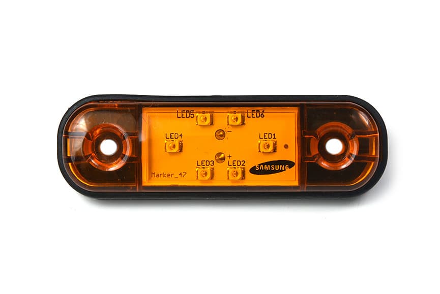 Габарит автомобильный светодиодный Желтый 12-24В MINI 6 LED