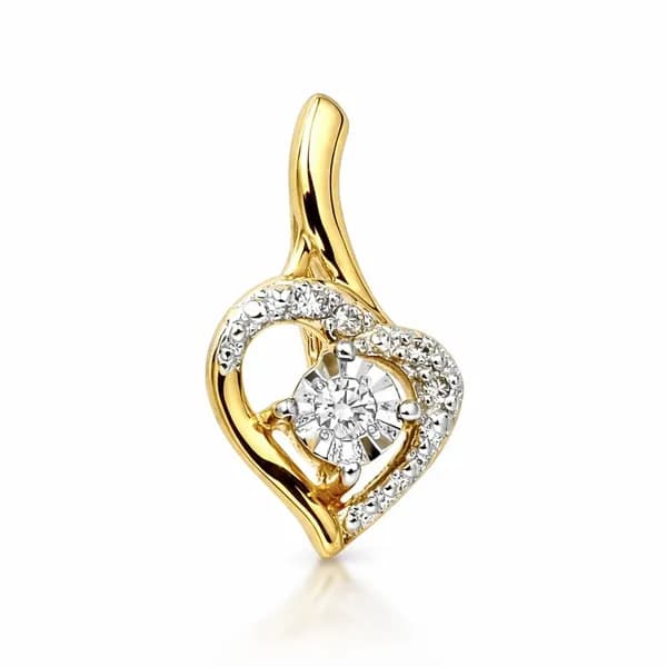 Подвеска на шею с бриллиантами из красного золота 585 пробы 585GOLD