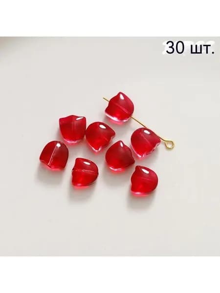 (продается 30 штук) Самодельные маленькие бусины в виде цветочных листьев