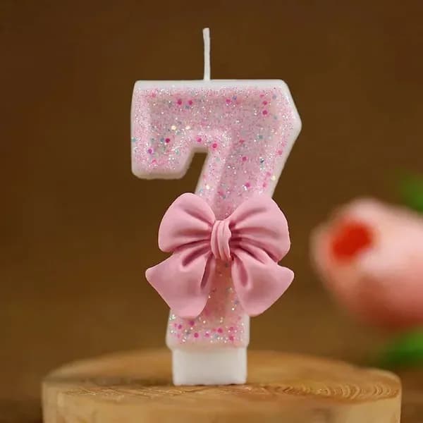 Свечи для торта цифра 7, 8 см, 1 шт