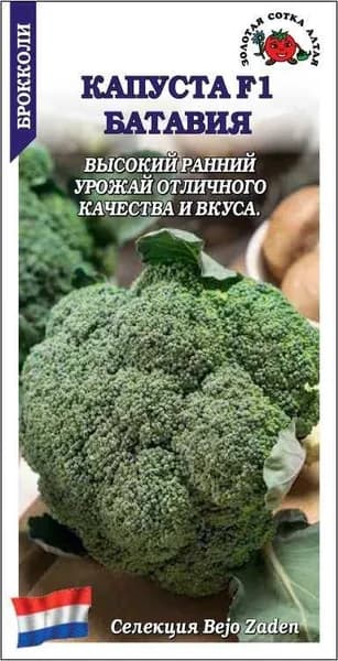 Капуста брокколи Батавия F1 Сотка 10шт 0,7-1,2кг ( до 1,5кг)