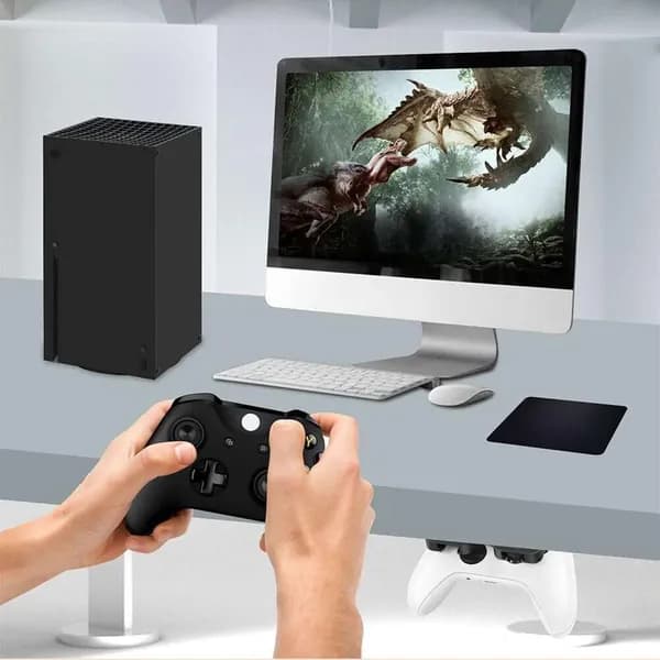 Стойка для геймпадов Xbox и Nintendo Switch Pro черного цвета из ABS-пластика