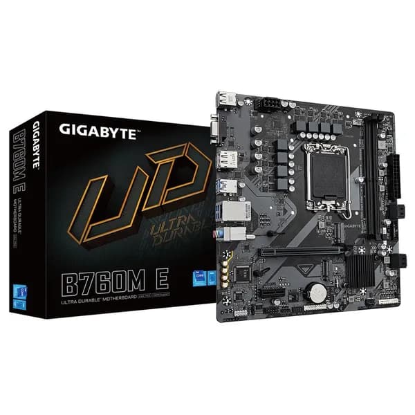 Материнская плата Gigabyte B760M E, LGA1700, Intel B760, Micro-ATX, RTL (B760M E)