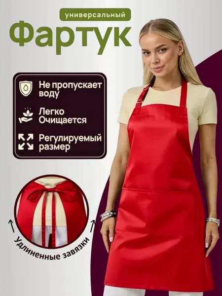Кухонный фартук непромокаемый, рабочий, поварской