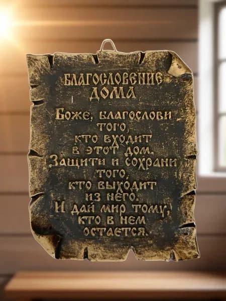 Благословение дома табличка