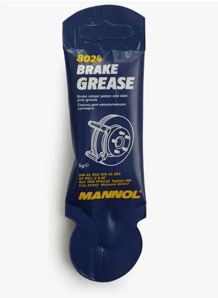 MANNOL BRAKE GREASE Смазка для напрявляющмх суппортов (0,005L)