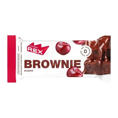 Пирожное Protein Rex брауни вишневое протеиновое 50г