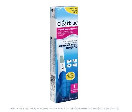Цифровой тест на беременность Clearblue с определением срока беременности