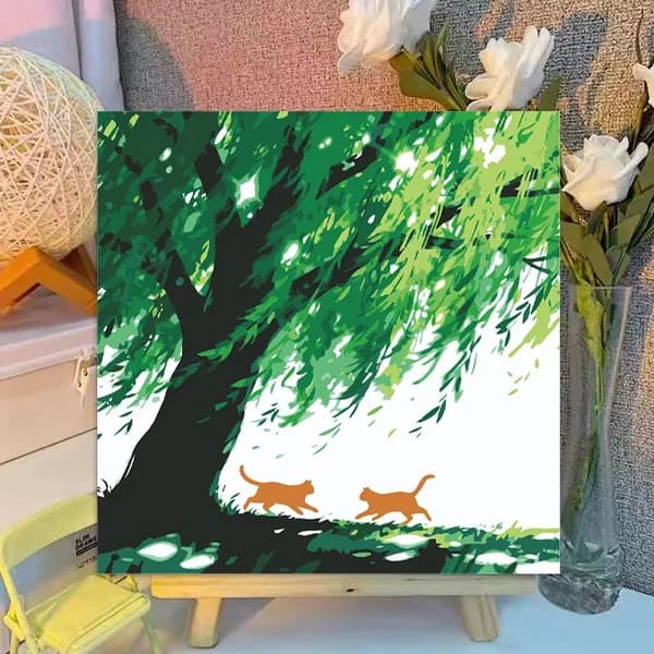 Картина по номерам на холсте с подрамником 20*20CM