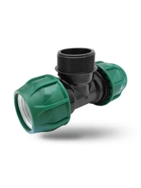 Тройник с наружной резьбой ПНД 25х1/2"х25, PN10, POELSAN, Турция