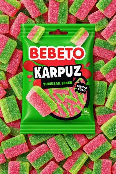 Bebeto Фруктовые сладкие и веселые желейные конфеты 80 г