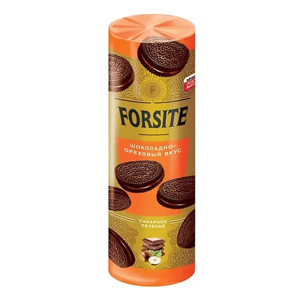 Печенье Яшкино Forsite сэндвич сахарное шоколадно-ореховое 220 г