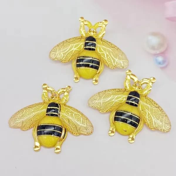 10pcs смола пчел декоративные аксессуары